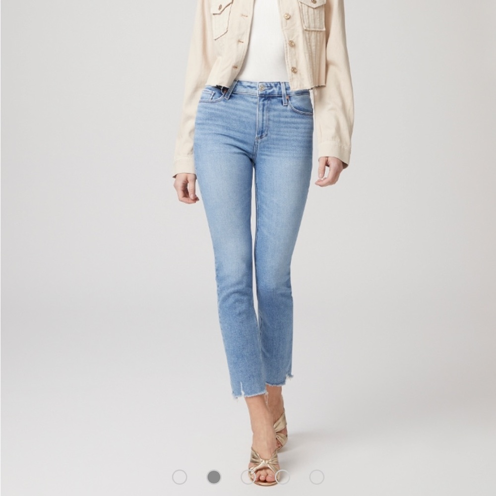 PAIGE vintage Denim Mel Destroyed Hem Jeans size 31